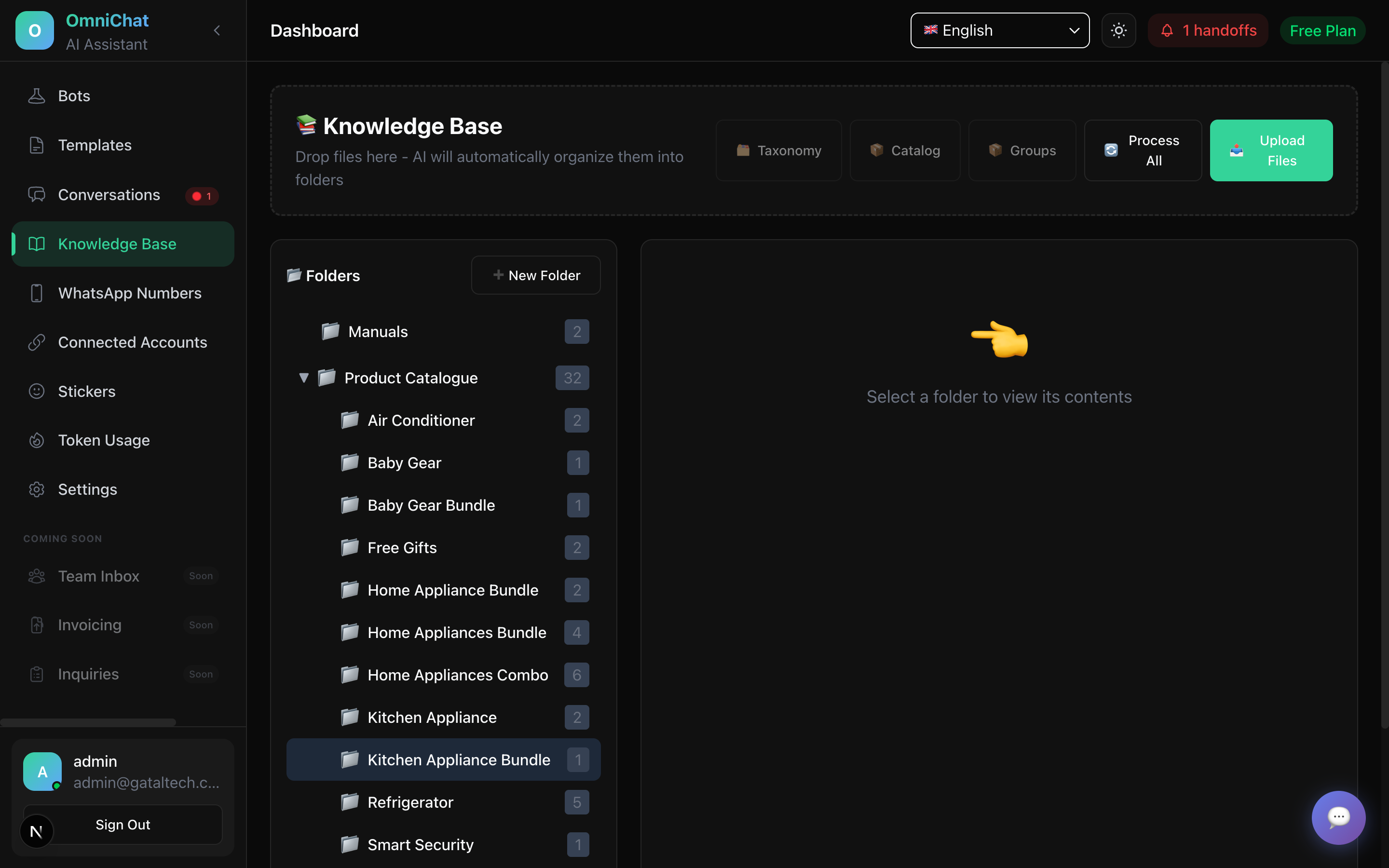 Knowledge base with document management